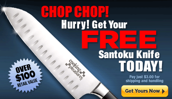 Get Your FREE Santuko Knife TODAY! Over $100 Retail Value