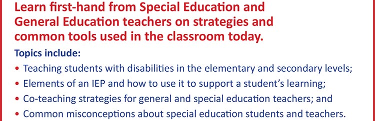 Learn first-hand from Special Education
