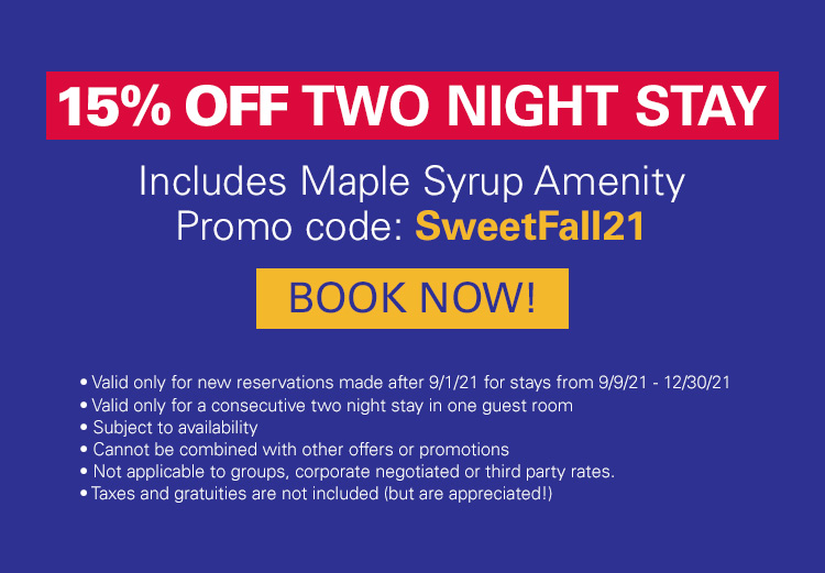 15% off two night stay