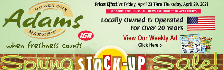 Spring STOCK-UP Sale!