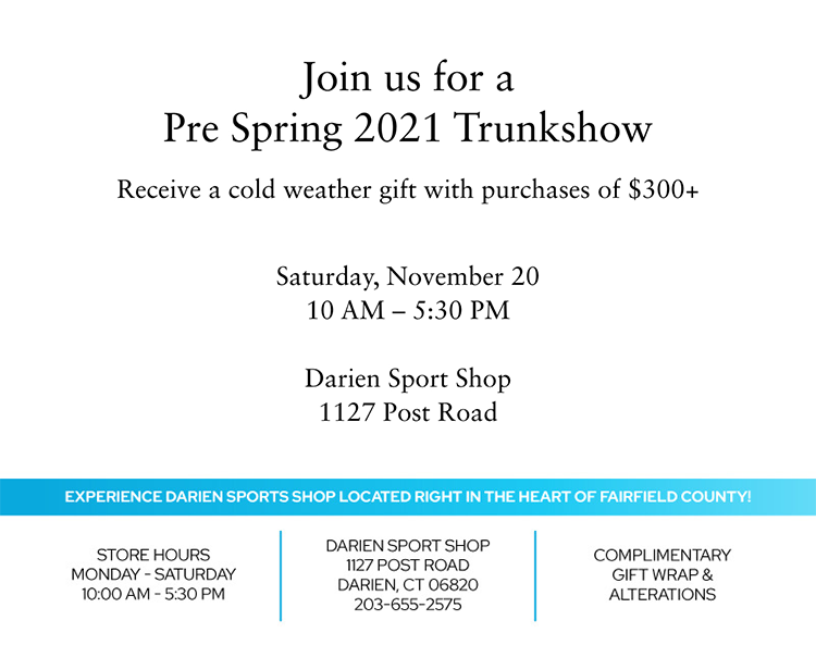 JOIN US FOR A PRE SPRING 2021 TRUNKSHOW