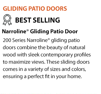 Narroline® Gliding Patio Door