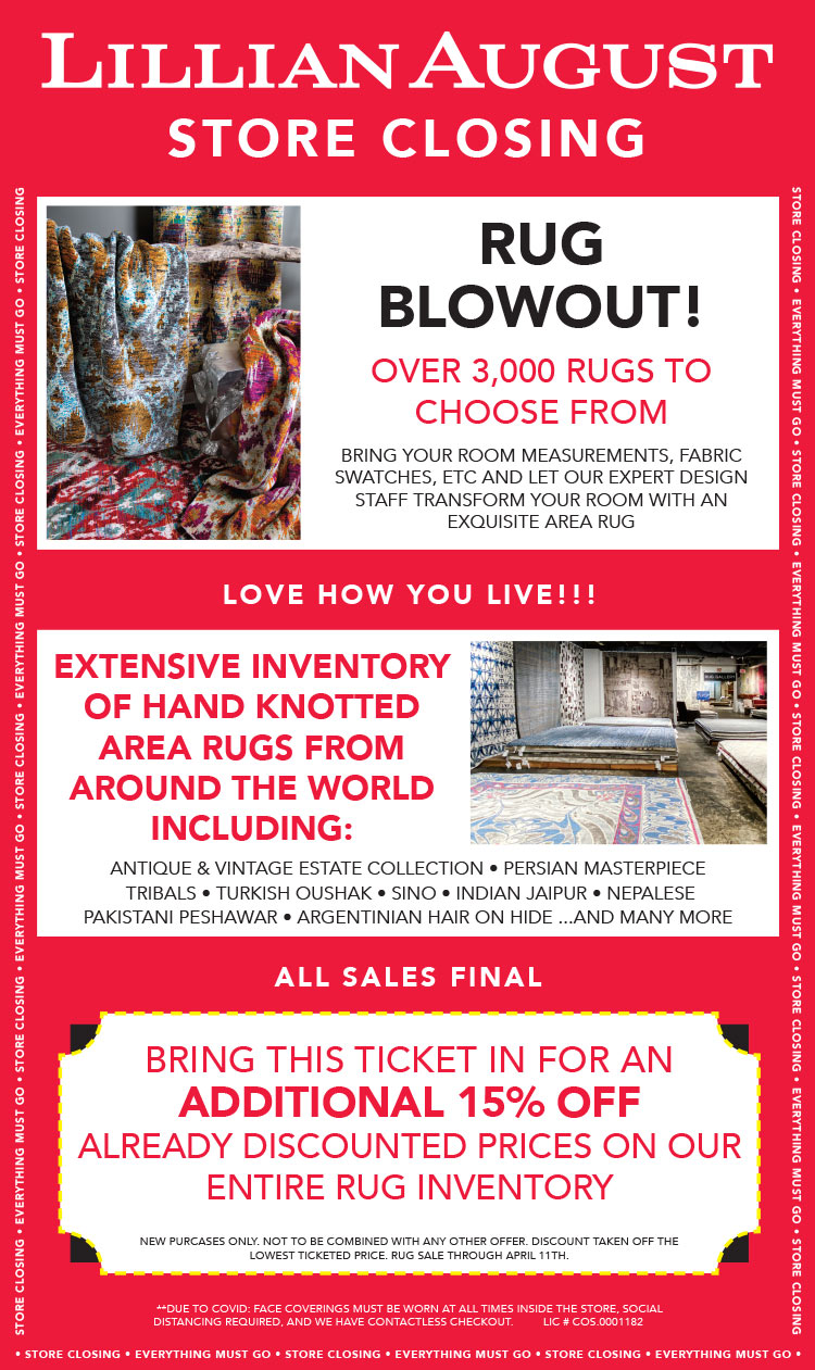 Lillian August Rug Blowout!